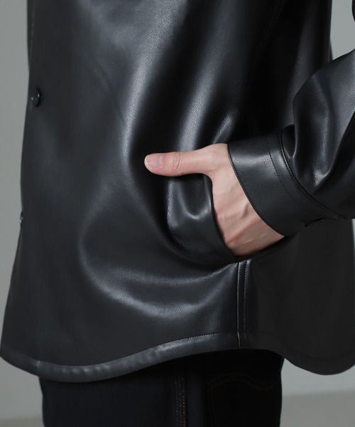 NANO universe（ナノユニバース）の「フェイクレザーCPOジャケット