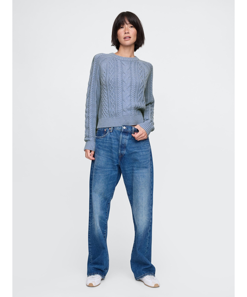 GAP（ギャップ）の「クラシック ケーブルニットセーター（ニット/セーター・レディース・レッド/ライトブルー/アイボリー・L/S/XS/M/XXS/XL）」の5枚目の写真