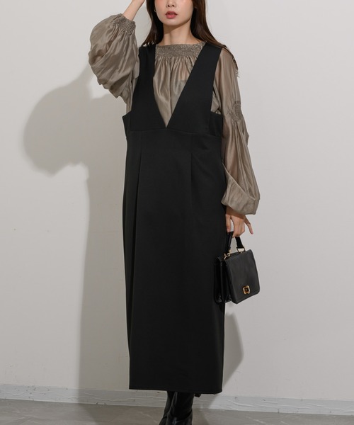 【セール】【KATHARINE ROSS】ダブルクロスジャンスカ（ジャンパースカート）｜KATHARINE ROSS（キャサリンロス）