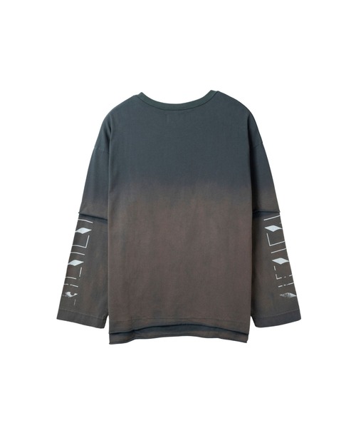 Gradient Bleach Melt Logo Long Sleeve T-shirt/グラデーション