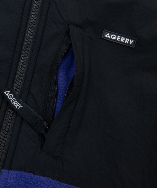 GERRY（ジェリー）の「【ag】〔GERRY/ジェリー〕ナイロン切替 総裏 フリースフルジップジャケット（ブルゾン・メンズ・ベージュ/ブラック/アイボリー/チャコールグレー/ブルー/パープル・MEDIUM/LARGE/X-LARGE）」の17枚目の写真