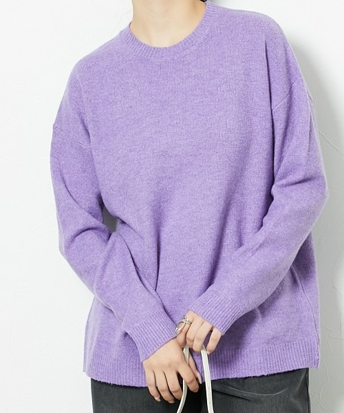 ニット セーター トールサイズ レディース 高身長 ボリュームシルエットミックス プルオーバー 冬  制服 オフィス 産前 産後 M/L ニッセン nissen セール】高身長 ボリュームシルエットミックスニットプル