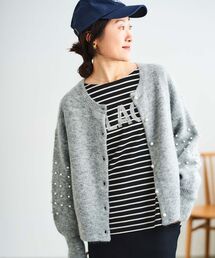 le.coeur blanc | スリーブパールニットカーディガン(カーディガン/ボレロ)