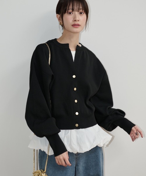 ゴールドボタンカーディガン（カーディガン/ボレロ）｜Shelly island