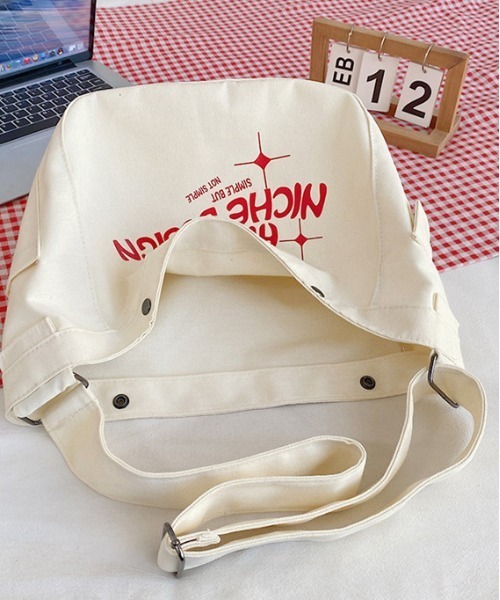 FREE STYLISTS(フリー スタイリスト)の「アウトポケットBAG ユニセックス ビッグキャンバスショルダーバッグ(ショルダーバッグ・レディース・オフホワイト・FREE)」の12枚目の写真