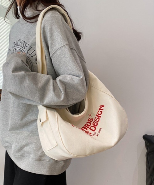 FREE STYLISTS(フリー スタイリスト)の「アウトポケットBAG ユニセックス ビッグキャンバスショルダーバッグ(ショルダーバッグ・レディース・オフホワイト・FREE)」の6枚目の写真