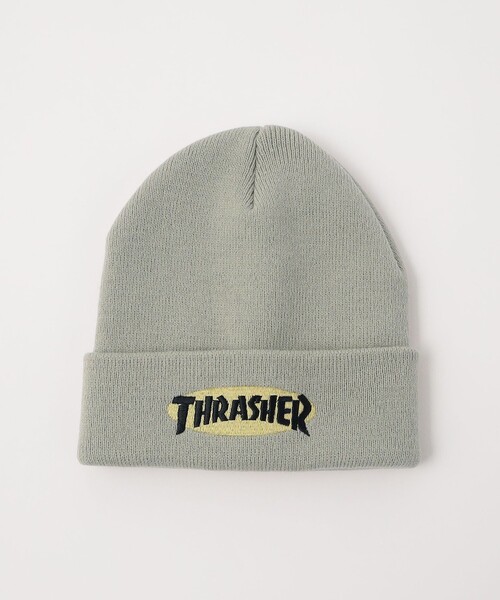 THRASHER(スラッシャー)の「【別注】<THRASHER>ビーニー / ニット帽 / キッズ(ニットキャップ/ビーニー・キッズ・オリーブ/ネイビー/マスタード・FREE)」の6枚目の写真
