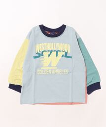 Crescent（クレッセント）の「ロゴプリントクレイジー配色長袖Tシャツ・ロンT（Tシャツ/カットソー）」