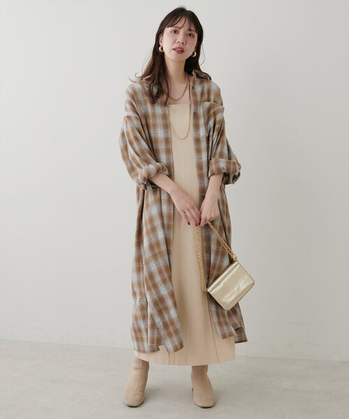 新品】Blanc Natureワンピース（ベルト付き）