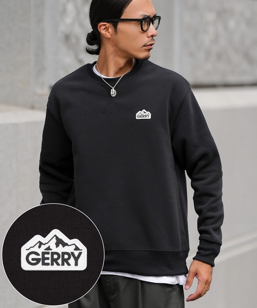 GERRY（ジェリー）の「【GERRY】別注 ワンポイント 刺しゅう 裏起毛 トレーナー（スウェット・メンズ・杢グレー/ブルーグレー/ネイビー/ブラック/ブラック系/ブルー系/グレー系/ネイビー系・MEDIUM/LARGE/X-LARGE）」の3枚目の写真