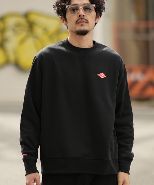 GERRY（ジェリー）の「【GERRY】別注 ワンポイント 刺しゅう 裏起毛 トレーナー（スウェット・メンズ・杢グレー/ブルーグレー/ネイビー/ブラック/ブラック系/ブルー系/グレー系/ネイビー系・MEDIUM/LARGE/X-LARGE）」の2枚目の写真