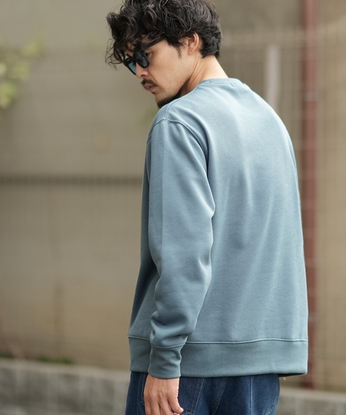 GERRY（ジェリー）の「【GERRY】別注 ワンポイント 刺しゅう 裏起毛 トレーナー（スウェット・メンズ・杢グレー/ブルーグレー/ネイビー/ブラック/ブラック系/ブルー系/グレー系/ネイビー系・MEDIUM/LARGE/X-LARGE）」の18枚目の写真