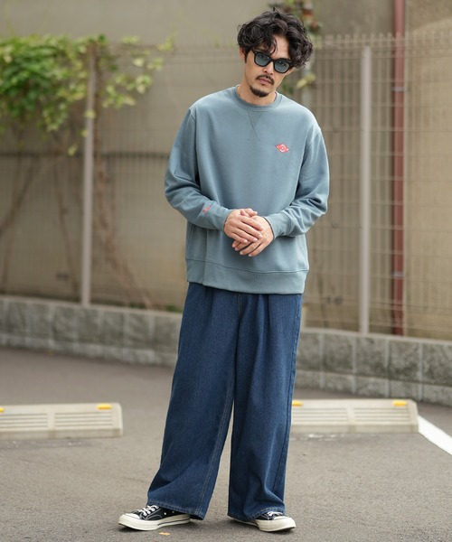 GERRY（ジェリー）の「【GERRY】別注 ワンポイント 刺しゅう 裏起毛 トレーナー（スウェット・メンズ・杢グレー/ブルーグレー/ネイビー/ブラック/ブラック系/ブルー系/グレー系/ネイビー系・MEDIUM/LARGE/X-LARGE）」の19枚目の写真