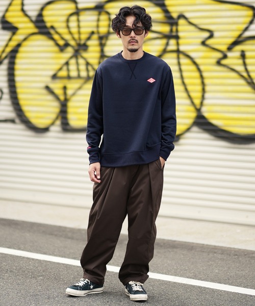 GERRY（ジェリー）の「【GERRY】別注 ワンポイント 刺しゅう 裏起毛 トレーナー（スウェット・メンズ・杢グレー/ブルーグレー/ネイビー/ブラック/ブラック系/ブルー系/グレー系/ネイビー系・MEDIUM/LARGE/X-LARGE）」の13枚目の写真