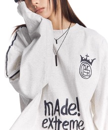 【MADE EXTREME / メイドエクストリーム】 ハンドペイントプリント スポーツテイスト ロングスリーブTシャツ