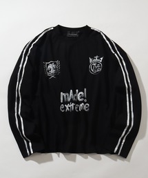 【MADE EXTREME / メイドエクストリーム】 ハンドペイントプリント スポーツテイスト ロングスリーブTシャツ