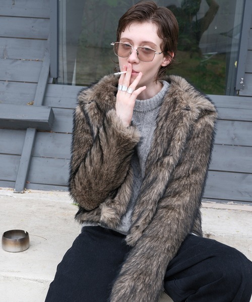 yilon ファーコート Fur collar classical coat – YILON