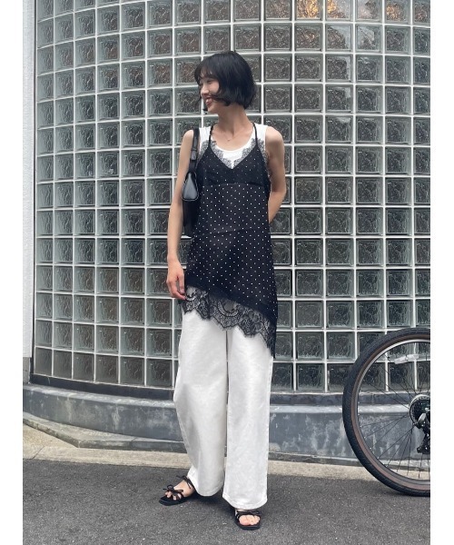 titivate(ティティベイト)の「ワイドデニムパンツ(デニムパンツ・レディース・ライトグレー/ブラウン/ライトブルー/オフホワイト/インディゴブルー・SP/S/M/MT/L)」の6枚目の写真