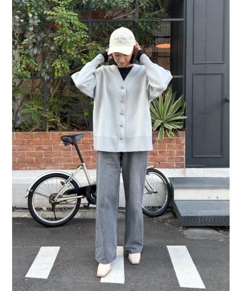 titivate（ティティベイト）の「ワイドデニムパンツ（デニムパンツ・レディース・ライトグレー/ブラウン/ライトブルー/オフホワイト/インディゴブルー・SP/S/M/MT/L）」の20枚目の写真