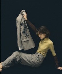 Muel Chic（ミュエルシック）の「Lily embroidery pants リリーエンブロイダリーパンツ（スラックス）」