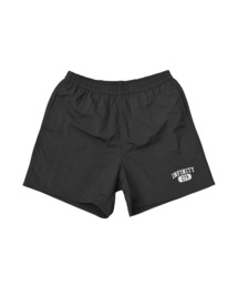 INNOCENT（イノセント）の「【WEARISTA/kii_memeデザイン】【INFINITY 279】カレッジロゴ風 ワンポイントデザイン 水陸両用ショーツ ブラック meme-003,004（その他パンツ）」