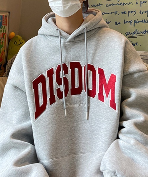 NOWLE（ノウル）の「【NOWLE】ロゴ ワッペン刺繍 裏起毛 パーカー（パーカー・メンズ・グレー/ブラック/ホワイト/ブルー・LARGE/X-LARGE/MEDIUM）」の8枚目の写真