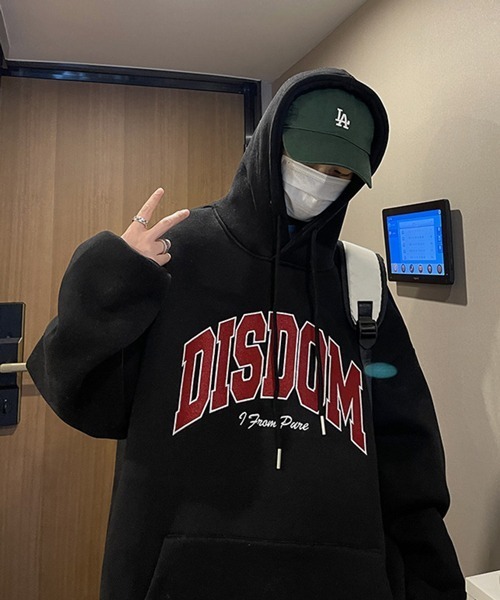 NOWLE（ノウル）の「【NOWLE】ロゴ ワッペン刺繍 裏起毛 パーカー（パーカー・メンズ・グレー/ブラック/ホワイト/ブルー・LARGE/X-LARGE/MEDIUM）」の12枚目の写真