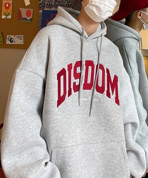 NOWLE（ノウル）の「【NOWLE】ロゴ ワッペン刺繍 裏起毛 パーカー（パーカー・メンズ・グレー/ブラック/ホワイト/ブルー・LARGE/X-LARGE/MEDIUM）」の9枚目の写真