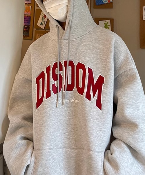 NOWLE（ノウル）の「【NOWLE】ロゴ ワッペン刺繍 裏起毛 パーカー（パーカー・メンズ・グレー/ブラック/ホワイト/ブルー・LARGE/X-LARGE/MEDIUM）」の10枚目の写真