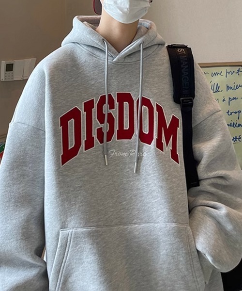 NOWLE（ノウル）の「【NOWLE】ロゴ ワッペン刺繍 裏起毛 パーカー（パーカー・メンズ・グレー/ブラック/ホワイト/ブルー・LARGE/X-LARGE/MEDIUM）」の11枚目の写真