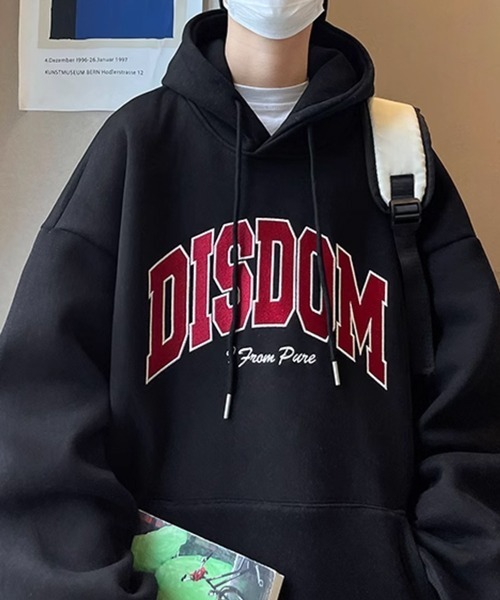 NOWLE（ノウル）の「【NOWLE】ロゴ ワッペン刺繍 裏起毛 パーカー（パーカー・メンズ・グレー/ブラック/ホワイト/ブルー・LARGE/X-LARGE/MEDIUM）」の13枚目の写真