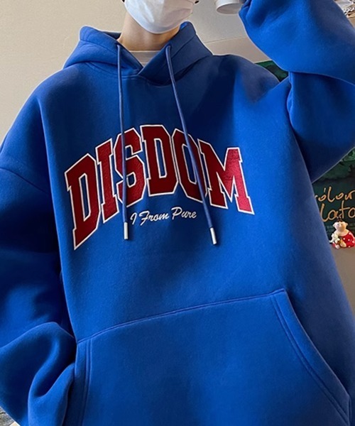 NOWLE（ノウル）の「【NOWLE】ロゴ ワッペン刺繍 裏起毛 パーカー（パーカー・メンズ・グレー/ブラック/ホワイト/ブルー・LARGE/X-LARGE/MEDIUM）」の22枚目の写真