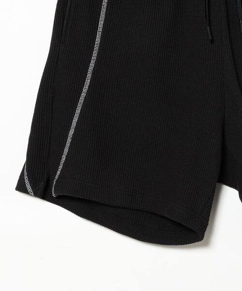 パンツ cabaret poval FABIEN WAFFLE SHORTS BLACK cabaret poval パンツ Cabaret Poval / Fabien Waffle Shorts