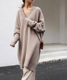 blackdia ocean（ブラックダイヤオーシャン）の「blackdia ocean Vネックニットワンピース（ワンピース）」