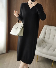 blackdia ocean（ブラックダイヤオーシャン）の「blackdia ocean Vネックニットワンピース（ワンピース）」