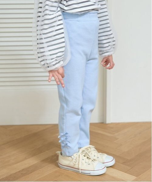 Lycee mine(リセマイン)の「【ともパン】リボンリボンストレートパンツ(その他パンツ・キッズ・ブラック/クリーム/マルチ/アイボリー/サックスブルー/ラベンダー/ミント/ピンク・140cm/130cm/100cm/110cm/120cm)」の5枚目の写真