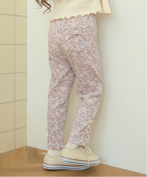 Lycee mine(リセマイン)の「【ともパン】リボンリボンストレートパンツ(その他パンツ・キッズ・ブラック/クリーム/マルチ/アイボリー/サックスブルー/ラベンダー/ミント/ピンク・140cm/130cm/100cm/110cm/120cm)」の7枚目の写真