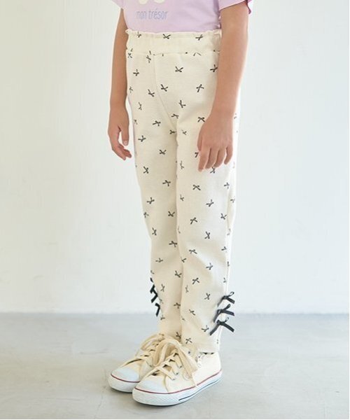 ともパン】リボンリボンストレートパンツ（その他パンツ）｜Lycee mine