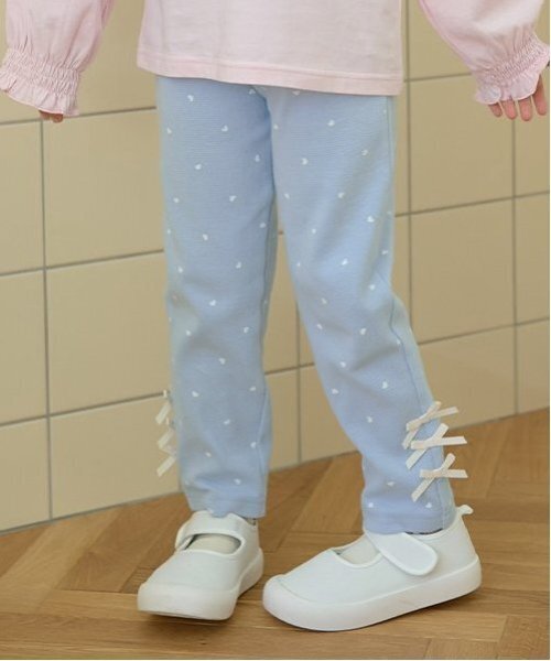 Lycee mine(リセマイン)の「【ともパン】リボンリボンストレートパンツ(その他パンツ・キッズ・ブラック/クリーム/マルチ/アイボリー/サックスブルー/ラベンダー/ミント/ピンク・140cm/130cm/100cm/110cm/120cm)」の8枚目の写真