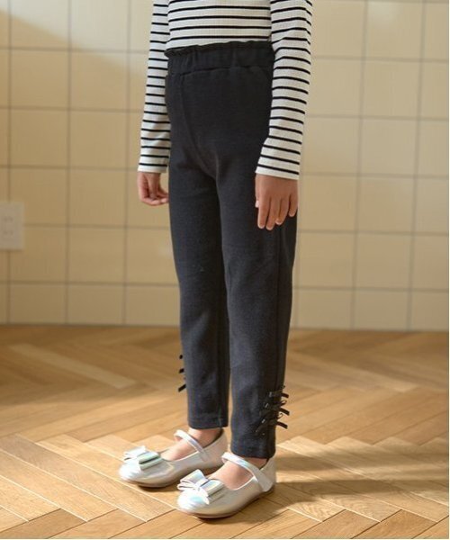 Lycee mine(リセマイン)の「【ともパン】リボンリボンストレートパンツ(その他パンツ・キッズ・ブラック/クリーム/マルチ/アイボリー/サックスブルー/ラベンダー/ミント/ピンク・140cm/130cm/100cm/110cm/120cm)」の2枚目の写真