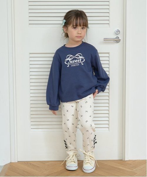 Lycee mine(リセマイン)の「【ともパン】リボンリボンストレートパンツ(その他パンツ・キッズ・ブラック/クリーム/マルチ/アイボリー/サックスブルー/ラベンダー/ミント/ピンク・140cm/130cm/100cm/110cm/120cm)」の16枚目の写真