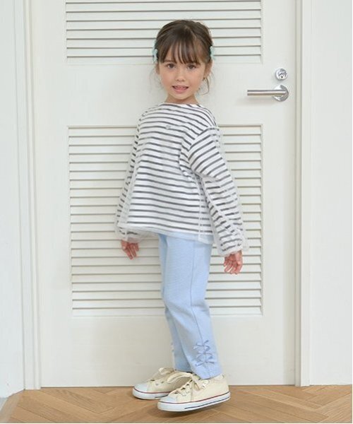 Lycee mine(リセマイン)の「【ともパン】リボンリボンストレートパンツ(その他パンツ・キッズ・ブラック/クリーム/マルチ/アイボリー/サックスブルー/ラベンダー/ミント/ピンク・140cm/130cm/100cm/110cm/120cm)」の20枚目の写真