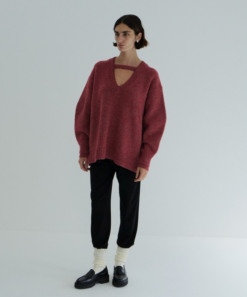 CLANE（クラネ）の「2WAY NECK OVER KNIT TOPS（ニット/セーター・レディース・その他/アイボリー/ベージュ・1/2）」の8枚目の写真