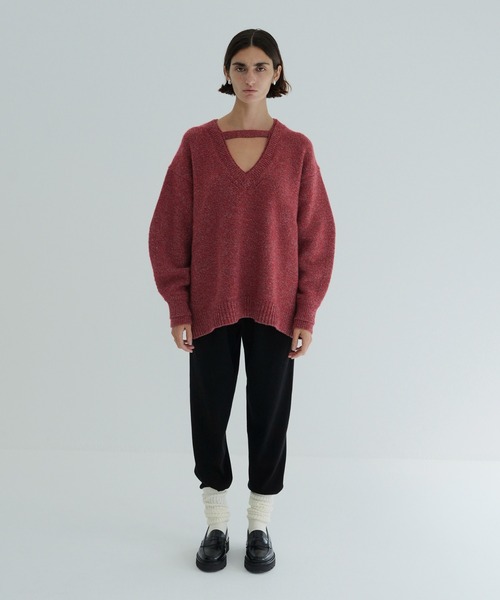 CLANE（クラネ）の「2WAY NECK OVER KNIT TOPS（ニット/セーター・レディース・その他/アイボリー/ベージュ・1/2）」の9枚目の写真