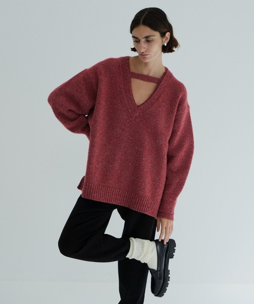 CLANE（クラネ）の「2WAY NECK OVER KNIT TOPS（ニット/セーター・レディース・その他/アイボリー/ベージュ・1/2）」の4枚目の写真