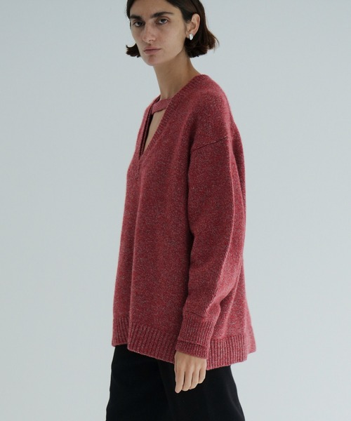 CLANE（クラネ）の「2WAY NECK OVER KNIT TOPS（ニット/セーター・レディース・その他/アイボリー/ベージュ・1/2）」の5枚目の写真