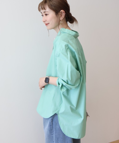 AMERICAN HOLIC(アメリカンホリック)の「イージーケアブロードシャツ(シャツ/ブラウス・レディース・グリーン系その他3/ピンク系その他/サックスブルー/オフホワイト/イエロー系その他2/ブルー系その他7・L/M)」の3枚目の写真