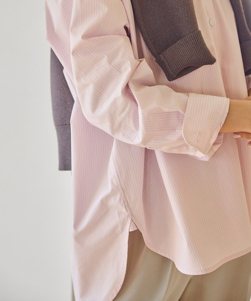 AMERICAN HOLIC(アメリカンホリック)の「イージーケアブロードシャツ(シャツ/ブラウス・レディース・グリーン系その他3/ピンク系その他/サックスブルー/オフホワイト/イエロー系その他2/ブルー系その他7・L/M)」の9枚目の写真