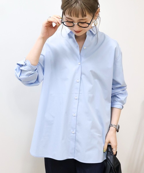 AMERICAN HOLIC(アメリカンホリック)の「イージーケアブロードシャツ(シャツ/ブラウス・レディース・グリーン系その他3/ピンク系その他/サックスブルー/オフホワイト/イエロー系その他2/ブルー系その他7・L/M)」の22枚目の写真