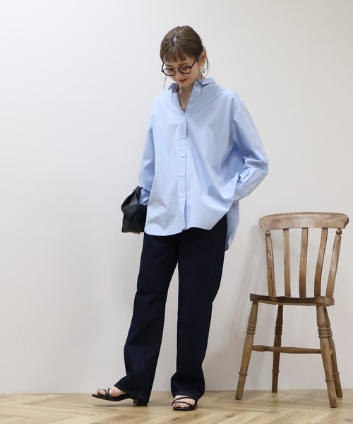 AMERICAN HOLIC(アメリカンホリック)の「イージーケアブロードシャツ(シャツ/ブラウス・レディース・グリーン系その他3/ピンク系その他/サックスブルー/オフホワイト/イエロー系その他2/ブルー系その他7・L/M)」の16枚目の写真